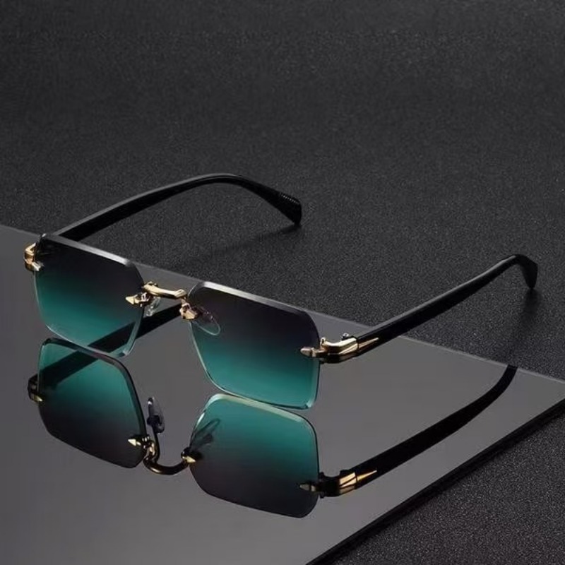 Sunglasses Uv400 - Randloze zonnebrillen, rechthoekig model, modieus, populair,